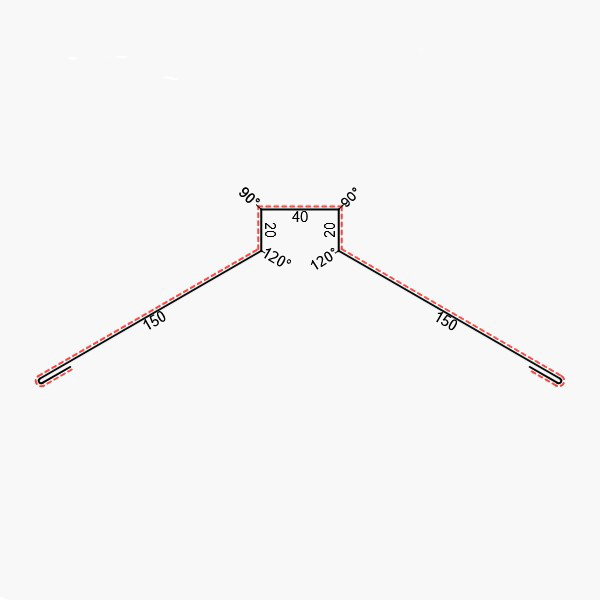 Конек кровельный фигурный