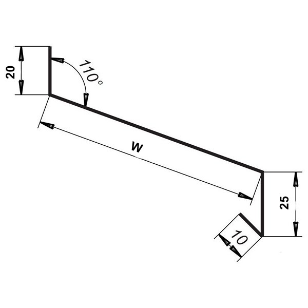 Отлив металлический оконный схема