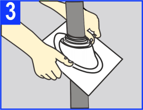 Монтаж уплотнительной кровельной проходки/ манжеты Угловой