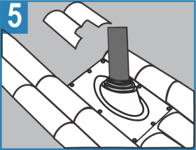 Монтаж уплотнительной кровельной проходки/ манжеты Угловой