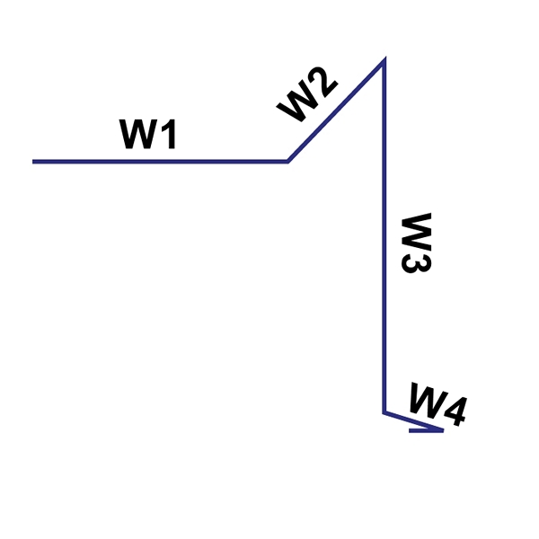Ветровая (торцевая) планка для мягкой кровли