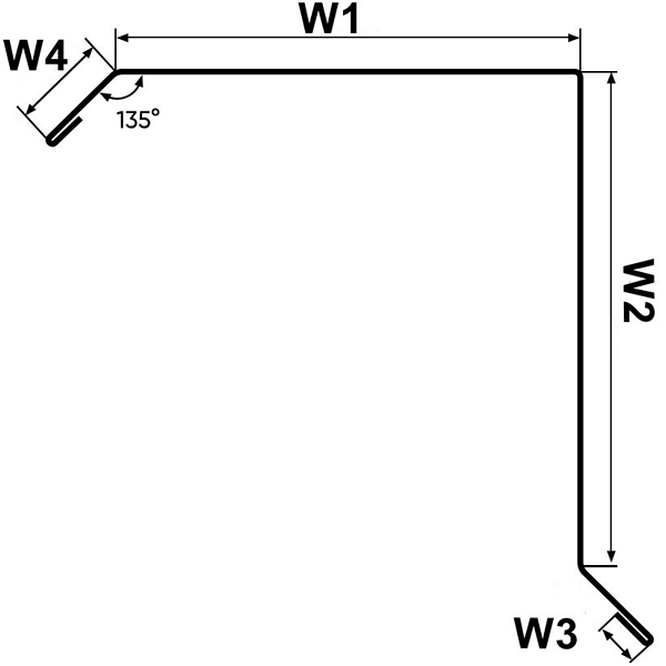 Ветровая (торцевая) планка для крыши